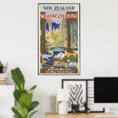 Nieuw-Zeeland Christkerk Poster (Thuiskantoor)