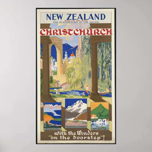 Nieuw-Zeeland Christkerk Poster (Voorkant)