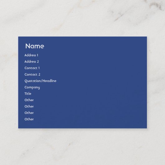 Nieuw-Zeeland - Chubby Visitekaartje (Voorkant)