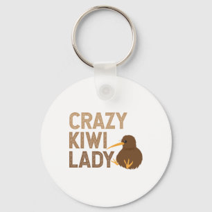 Nieuw-Zeeland Crazy Kiwi Lady Funny Gift Idea Sleutelhanger