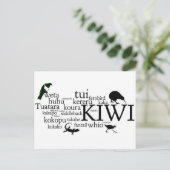 Nieuw-Zeeland dierlijk briefkaart (Staand voorkant)