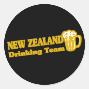 Nieuw-Zeeland Drink Team Ronde Sticker
