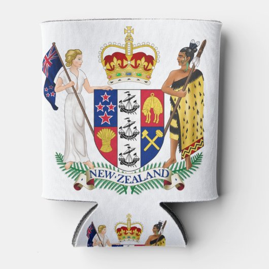nieuw - zeeland embleem blikjeskoeler (Voorkant)