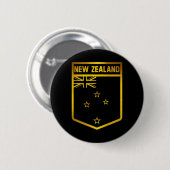 Nieuw-Zeeland Emblem Ronde Button 5,7 Cm (Voorkant /achterkant)