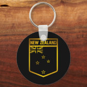 Nieuw-Zeeland Emblem Sleutelhanger (Voorkant)