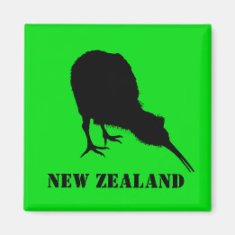 Nieuw-Zeeland en Kiwi Bird Sillhouette/Aotearoa Magneet