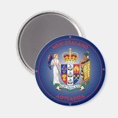Nieuw-Zeeland Erfgoed Embleem Magneet (Voorkant / Achterkant)