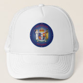 Nieuw-Zeeland Erfgoed Embleem Trucker Pet (Voorkant)