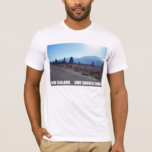 Nieuw-Zeeland... Ewe moet komen T-shirt (Voorkant)