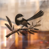 Nieuw-Zeeland Fantail Window Cling Decal (Vel 2)