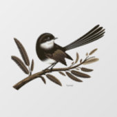 Nieuw-Zeeland Fantail Window Cling Decal (Vel)
