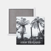 Nieuw-Zeeland, Fern Tree Forest (koelkastmagneet) Magneet (Voorkant / Achterkant)