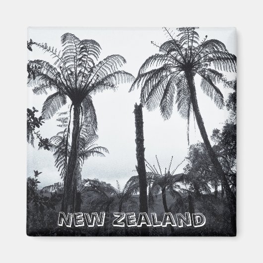 Nieuw-Zeeland, Fern Tree Forest (koelkastmagneet) Magneet (Voorkant)