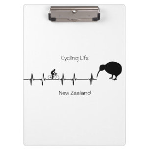 Nieuw-Zeeland Fietsen Hartslag Kiwi Bike Cadeau Klembord