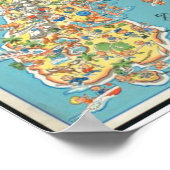 Nieuw-Zeeland Fun Map South Island Poster (Hoek)