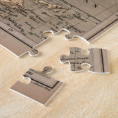  Nieuw-Zeeland Fysieke Kaart (1880) Legpuzzel (Zijkant)