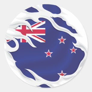 Nieuw-Zeeland Gekopieerde vlag Ronde Sticker