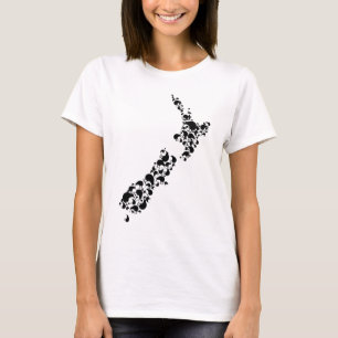 NIEUW ZEELAND - hoogtepunt van kiwien - zwarte T-shirt