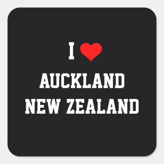 NIEUW-ZEELAND: Ik hou van Australië, Nieuw-Zeeland Vierkante Sticker (Voorkant)