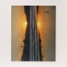 Nieuw-Zeeland Jigzaag Puzzle - Castlepoint sunrise