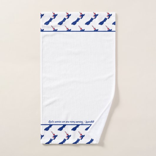NIEUW-ZEELAND KAART Gepersonaliseerd Christelijke Bad Handdoek (Handdoek)