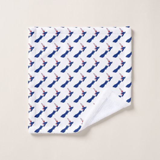 NIEUW-ZEELAND KAART Gepersonaliseerd Christelijke  Bad Handdoek (Wasdoekje)