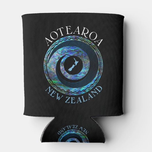 NIEUW-ZEELAND KAART KORU PAUA KOELBOX BLIKJESKOELER (Achterkant)