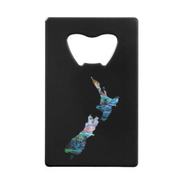 NIEUW-ZEELAND KAART PAUA CREDITKAART FLESSENOPENER