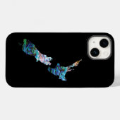 NIEUW-ZEELAND KAART PAUA Hoesje-Mate iPhone CASE (Achterkant (horizontaal))