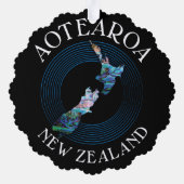 NIEUW-ZEELAND KAART PAUA KERSTVERSIERING (Achterkant)