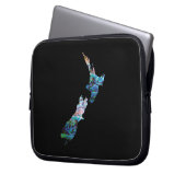 NIEUW-ZEELAND KAART PAUA LAPTOP SLEEVE (Voorkant Links)