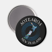 NIEUW-ZEELAND KAART PAUA MAGNEET (Voorkant / Achterkant)