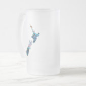 NIEUW-ZEELAND KAART PAUA MATGLAS BIERPUL (Voorkant links)