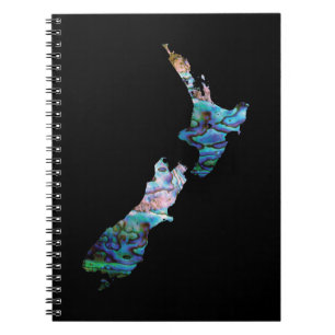 NIEUW-ZEELAND KAART PAUA NOTITIEBOEK