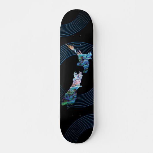 NIEUW ZEELAND KAART PAUA SKATEBOARD (Voorkant)