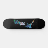 NIEUW ZEELAND KAART PAUA SKATEBOARD (Horizontaal)