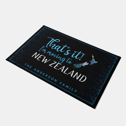 NIEUW-ZEELAND KAART SIMPLE PAUA DOORMAT DEURMAT (Schuin)