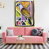 Nieuw-Zeeland Kea - Ingewikkeld Canvas Art Print (Insitu (Woonkamer))