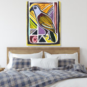 Nieuw-Zeeland Kea - Ingewikkeld Canvas Art Print (Insitu (Slaapkamer))