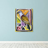 Nieuw-Zeeland Kea - Ingewikkeld Canvas Art Print (Insitu (Houten vloer))