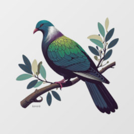 Nieuw-Zeeland Kereru Duivenvenster Cling Decal