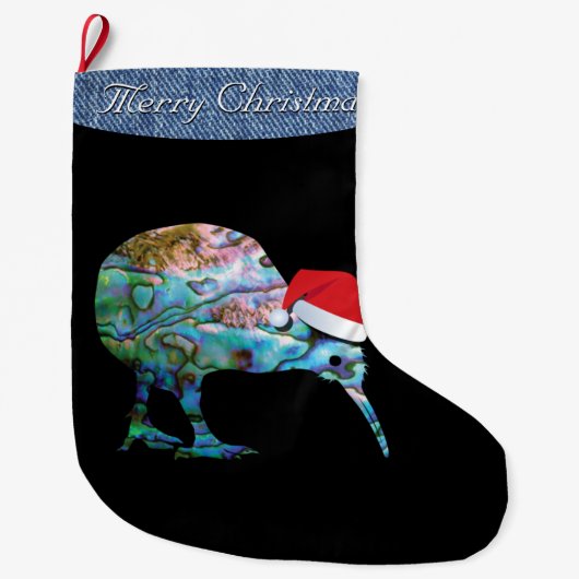 NIEUW-ZEELAND KERST KIWI PAUA GROTE KERSTSOK (Voorkant)