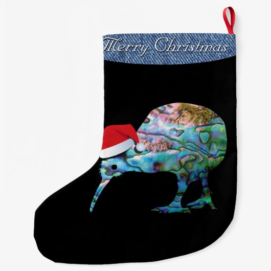 NIEUW-ZEELAND KERST KIWI PAUA GROTE KERSTSOK (Achterkant)