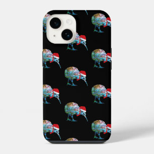 NIEUW-ZEELAND KERSTFEES EENVOUDIGE KIWI PAUA iPhone 14 HOESJE