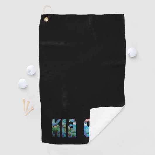 NIEUW-ZEELAND KIA ORA GOLF TOWEL GOLFHANDDOEK (Insitu)