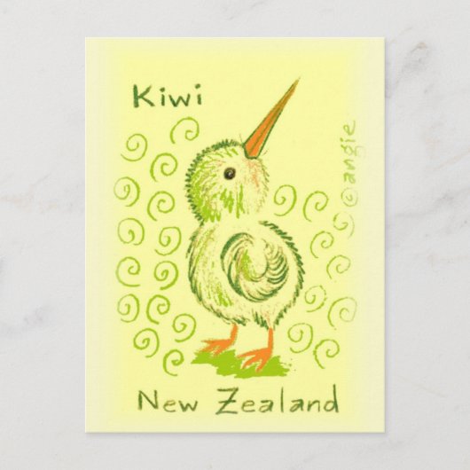 Nieuw-Zeeland Kiwi Bird Briefkaart (Voorkant)
