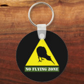 Nieuw-Zeeland, Kiwi Bird & No Flying Zone/Aotearoa Sleutelhanger (Achterkant)