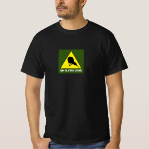 Nieuw-Zeeland, Kiwi Bird & No Flying Zone/Aotearoa T-shirt