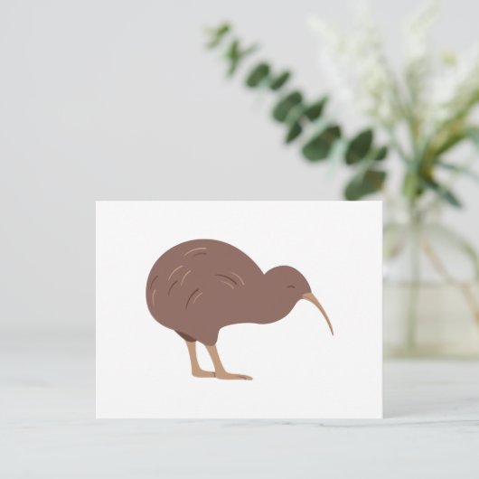 Nieuw-Zeeland Kiwi Briefkaart (Staand voorkant)