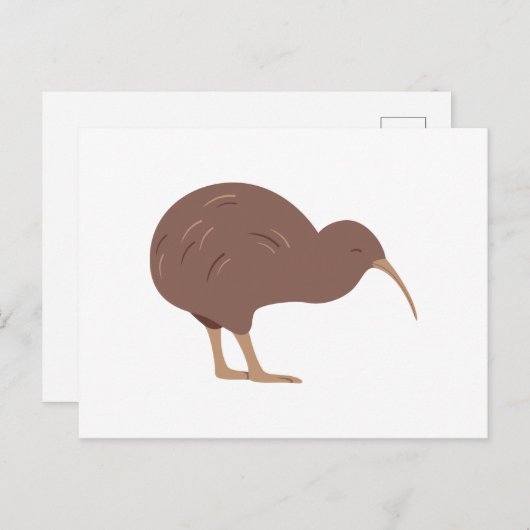 Nieuw-Zeeland Kiwi Briefkaart (Voorkant / Achterkant)